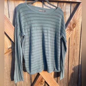 Prana Madeline Sweater. Organic Cotton. Blue/ gray. Size Medium.